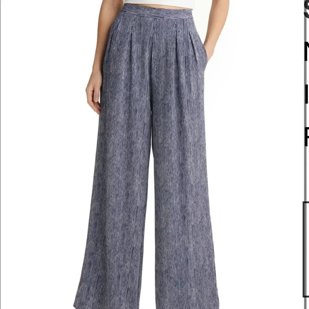 Vici Collection Stripe High Waist Wide Leg Pants